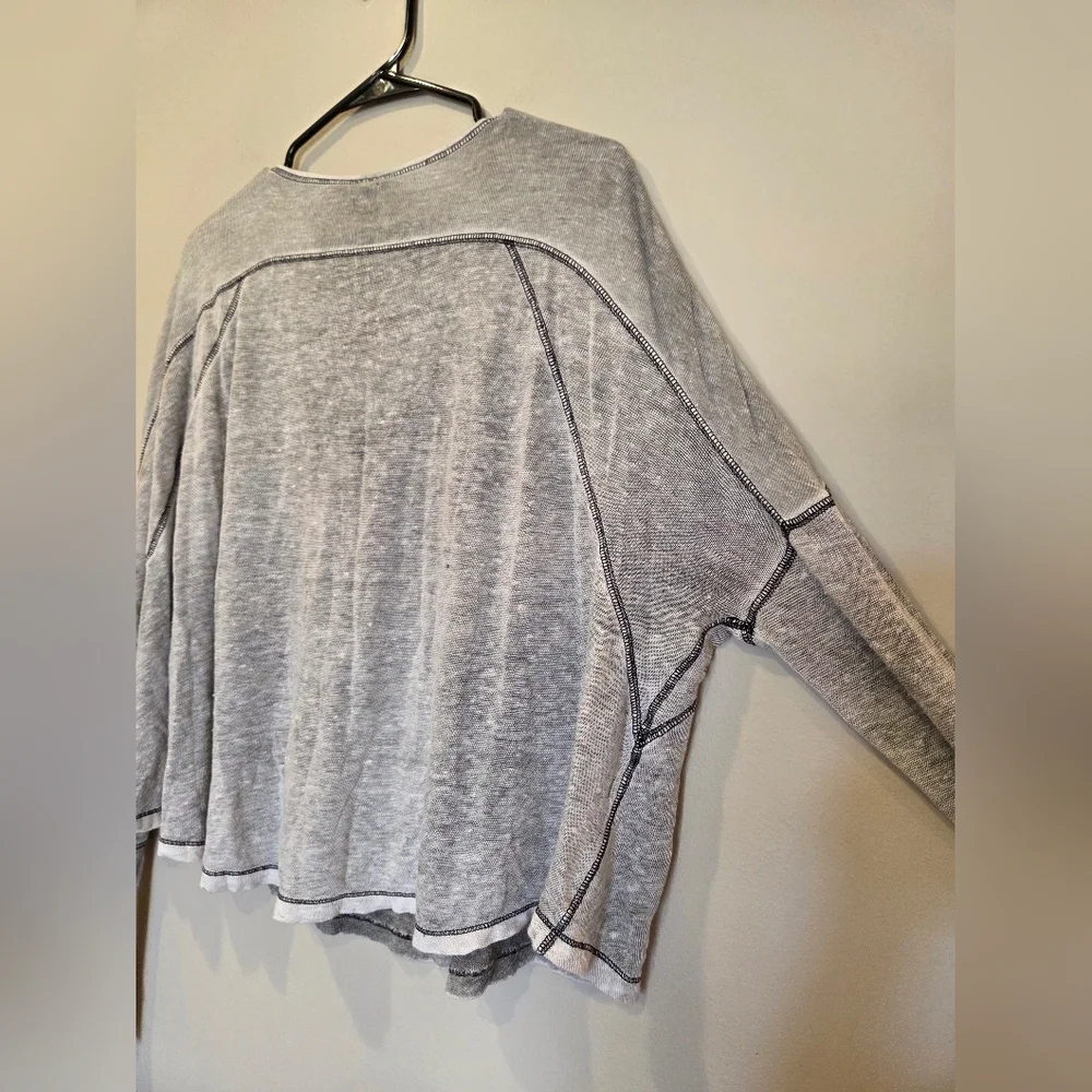 FREE PEOPLE Macchiato Linen Blend Dolman Tee